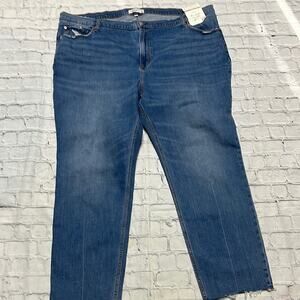 NWT A&F Curve Love The Ankle Straight Ultra High Rise Jeans 37 Plus Size 6X